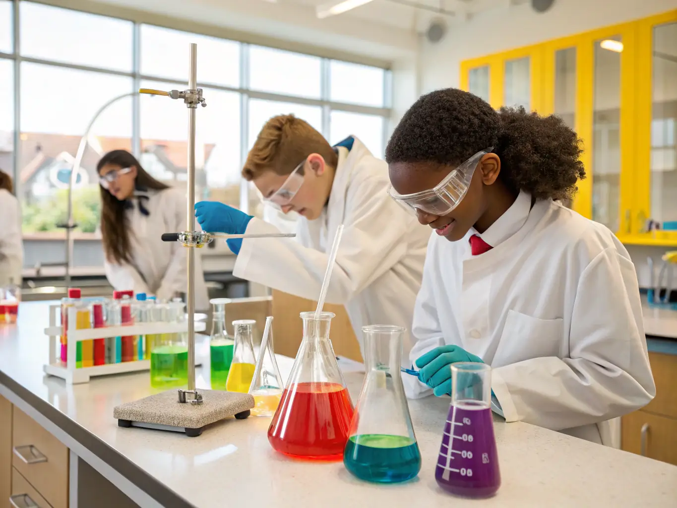 A student successfully navigating a complex project in a high-tech lab, demonstrating the hands-on learning and skill development offered by Day 1 CPT programs.