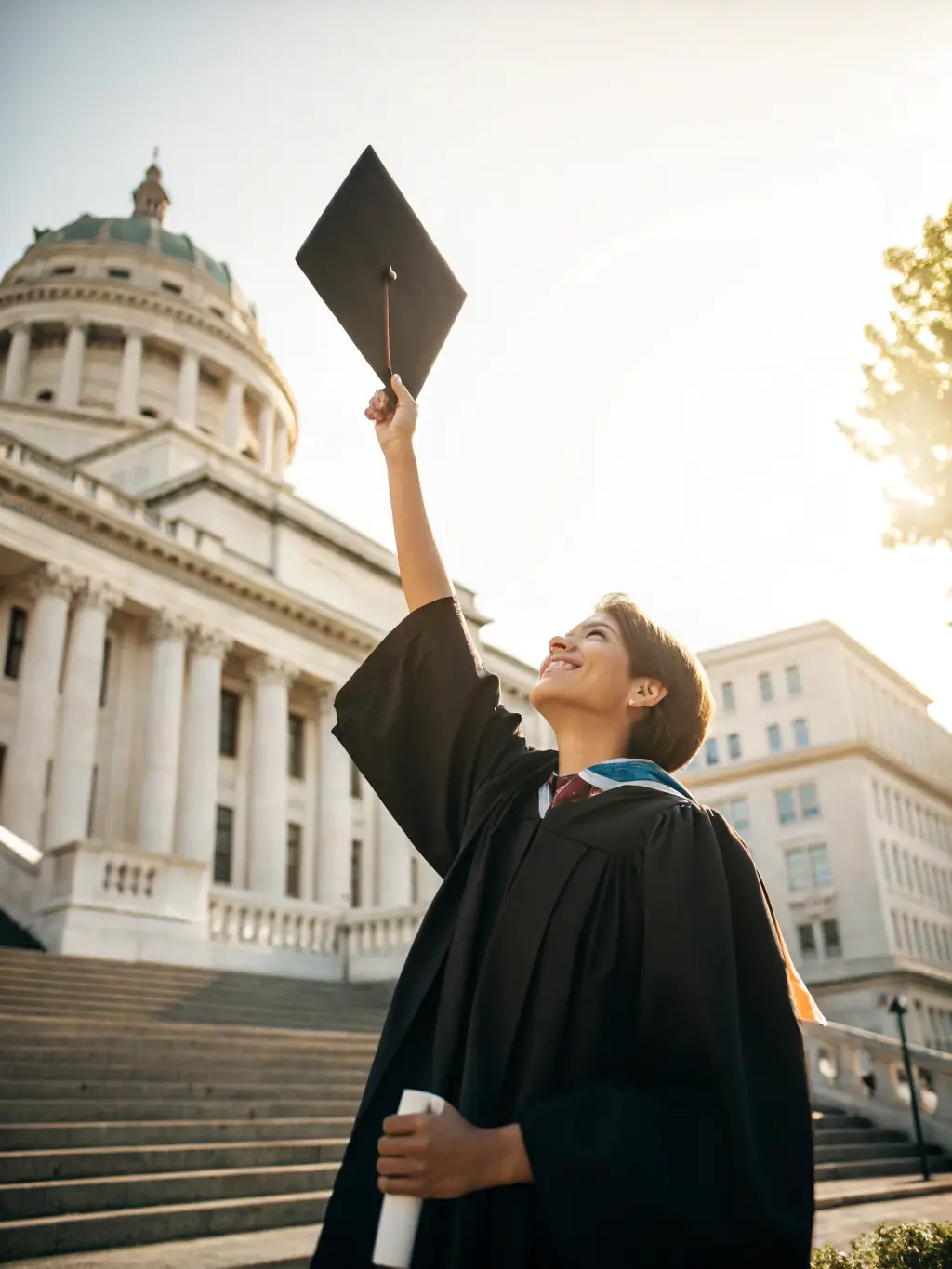 A graduate of the MSEM program receiving their diploma, symbolizing the culmination of their academic and professional development journey.